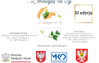 Plakat informujący o projekcie "Z ekologią na Ty"