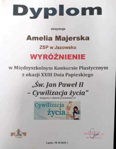 Dyplom Amelii Majerska