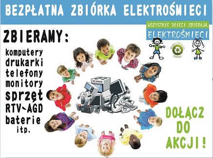 Akcja Wszystkie Dzieci Zbierają Elektrośmieci - fragment plakatu