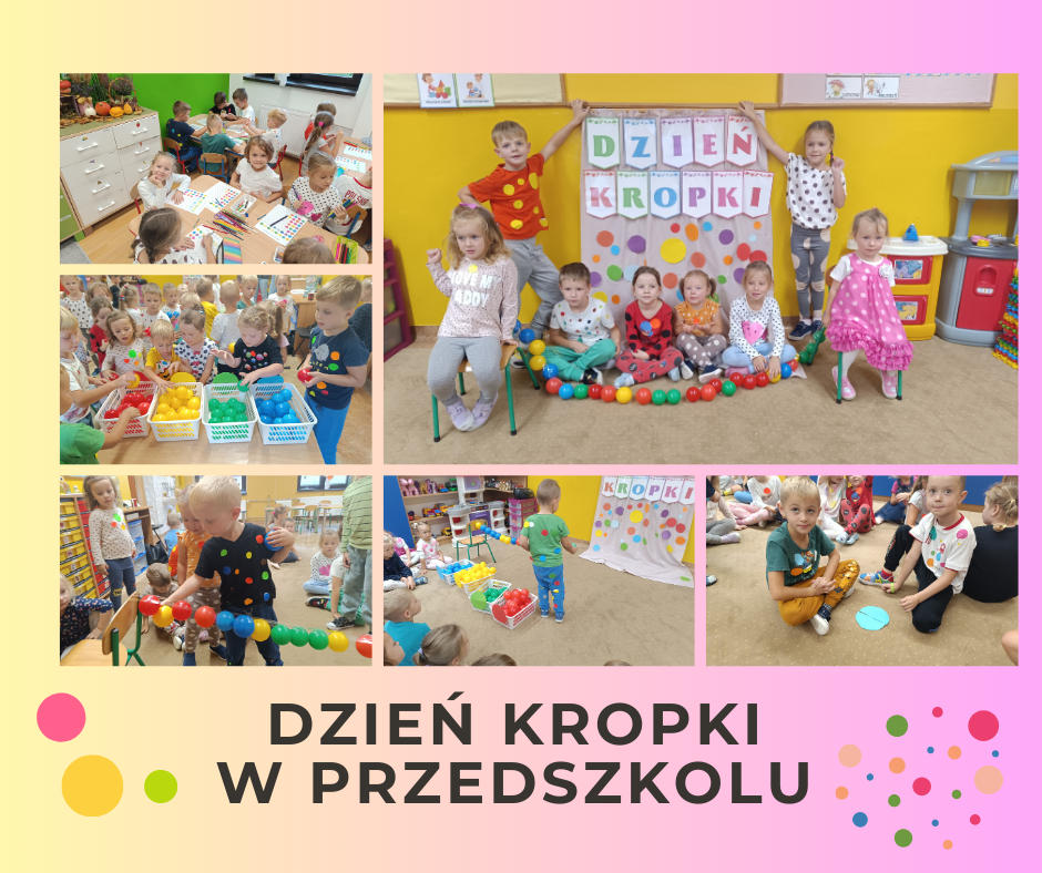 Dzieci przedszkolne podczas Dnia Kropki