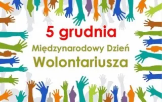 Plakat - Międzynarodowy Dzień Wolontariusza.