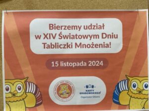 Plakat XIV Światowego Dnia Tabliczki Mnożenia