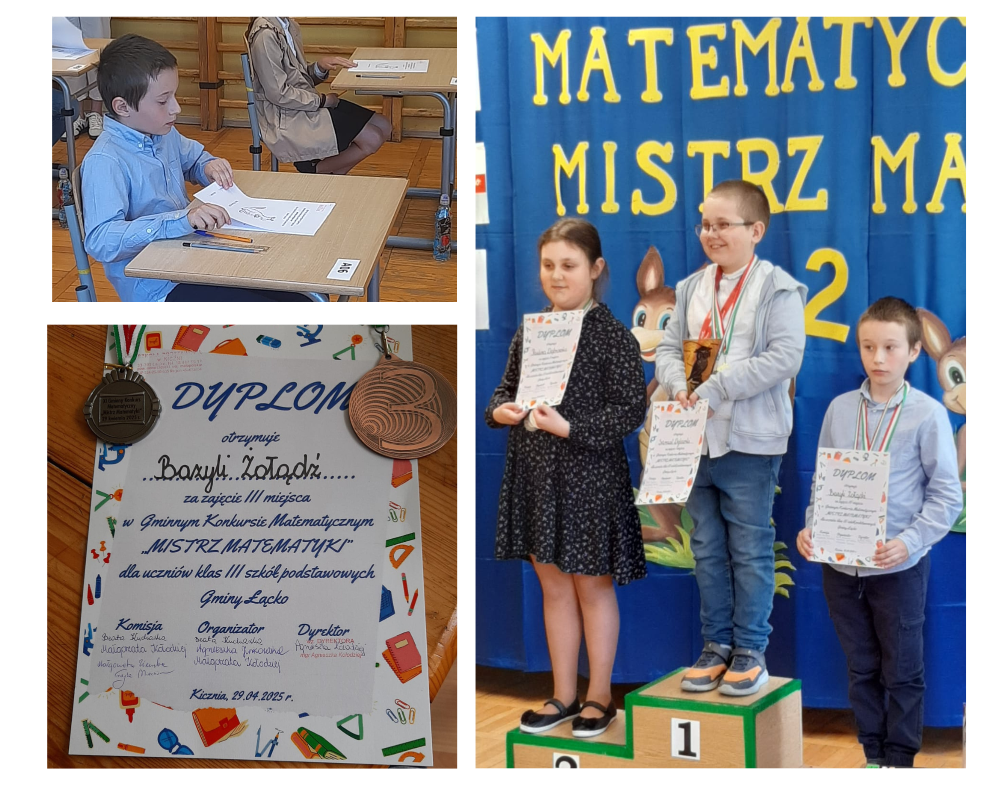 III miejsce w Gminnym Konkursie matematycznym