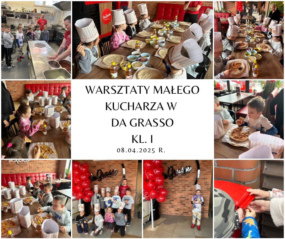 Warszaty Małego Kucharza w Da Grasso Łącko z udziałem klasy I.
