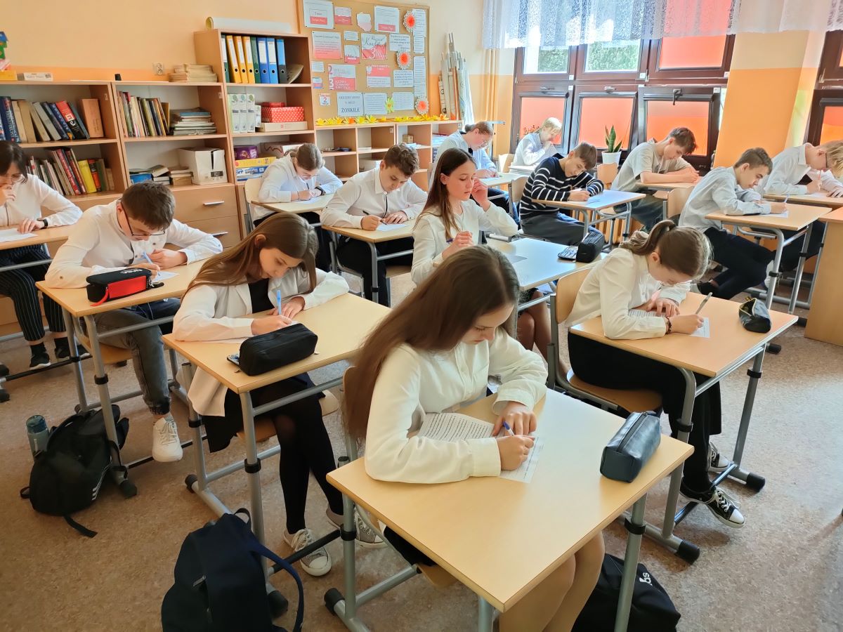 Uczniowie podczas konkursu.