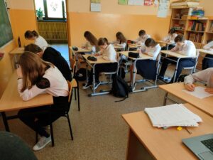 Uczniowie podczas konkursu.