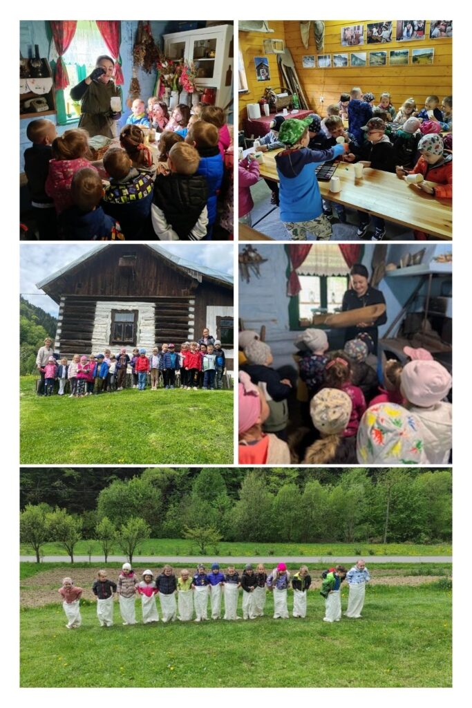 Kolaż z wycieczki do Gospodarstwa Edukacyjnego