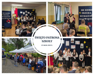 Kolaż zdjęć przedstawiających uczestników uroczystości