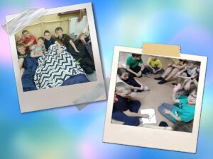 Uczniowie podczas spotkania integracyjnego.