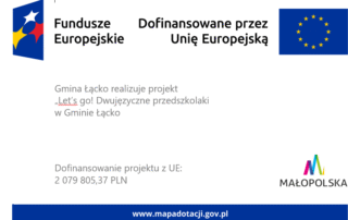 Projekt pn. Let's go! Dwujęzyczne przedszkolaki w Gminie Łącko.