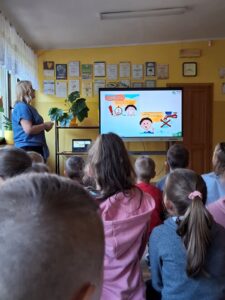 Uczniowie podczas spotkania.