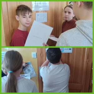 Uczniowie podczas rozwiązywania zadań.