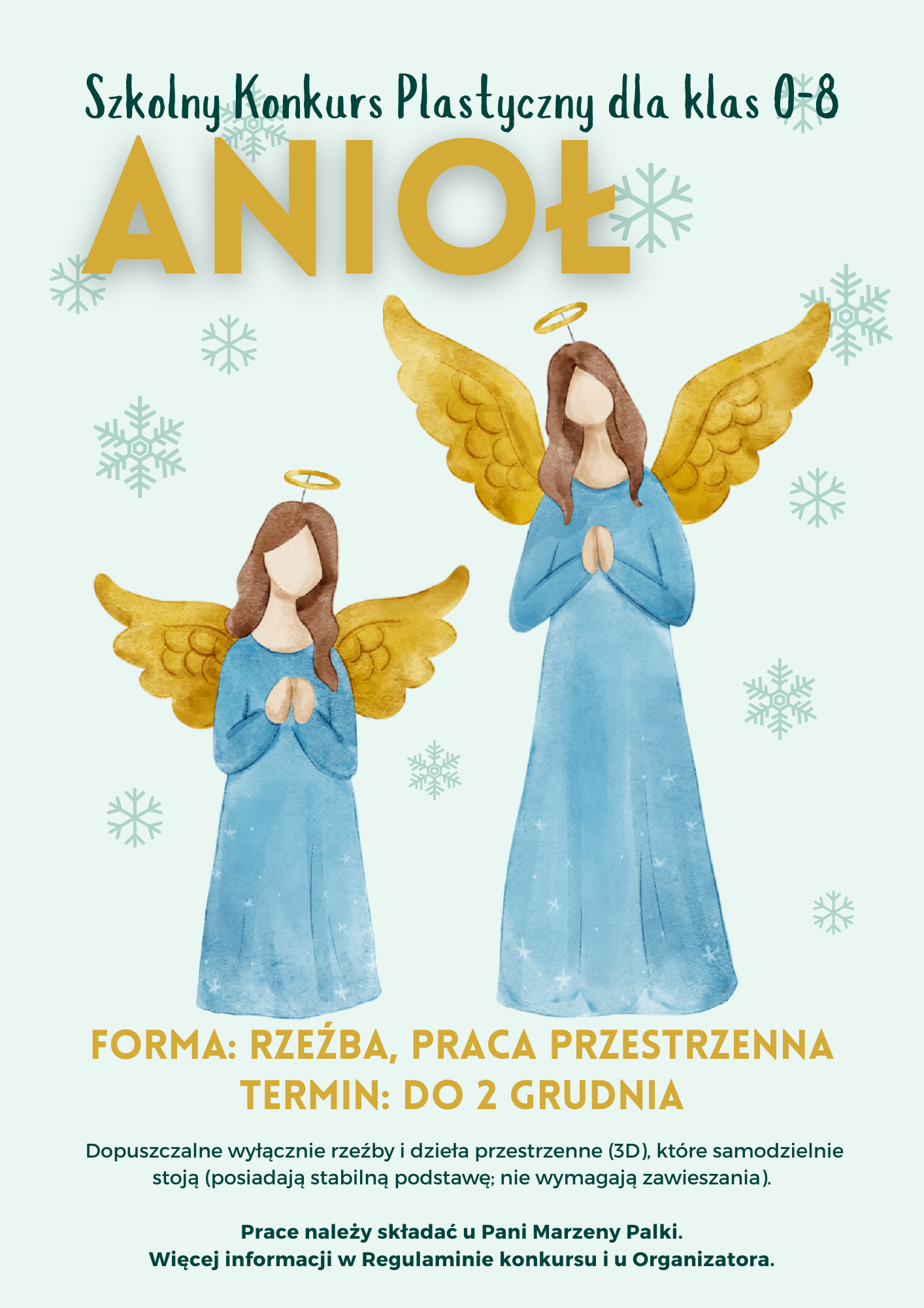 Szkolny Konkurs Plastyczny pt. „Anioł”