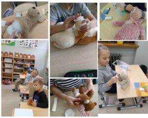 Uczniowie podczas zajęć.