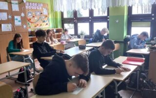 Uczniowie podczas konkursu.