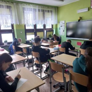 Uczniowie podczas konkursu.