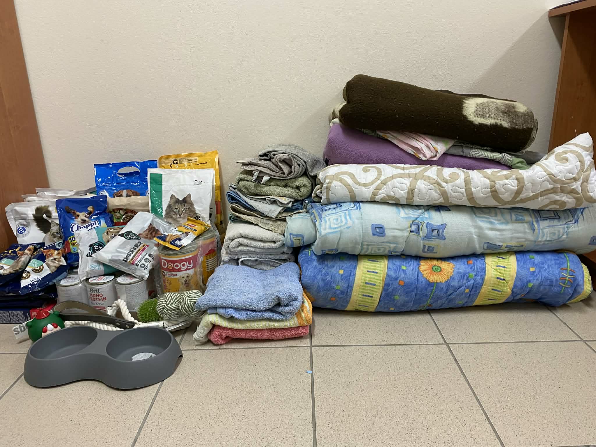 Zdjęcie przedstawiające zebrane rzeczy