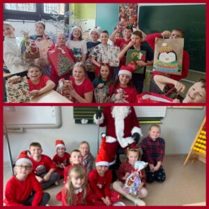 Mikołajki klasowe, klasy V i I.