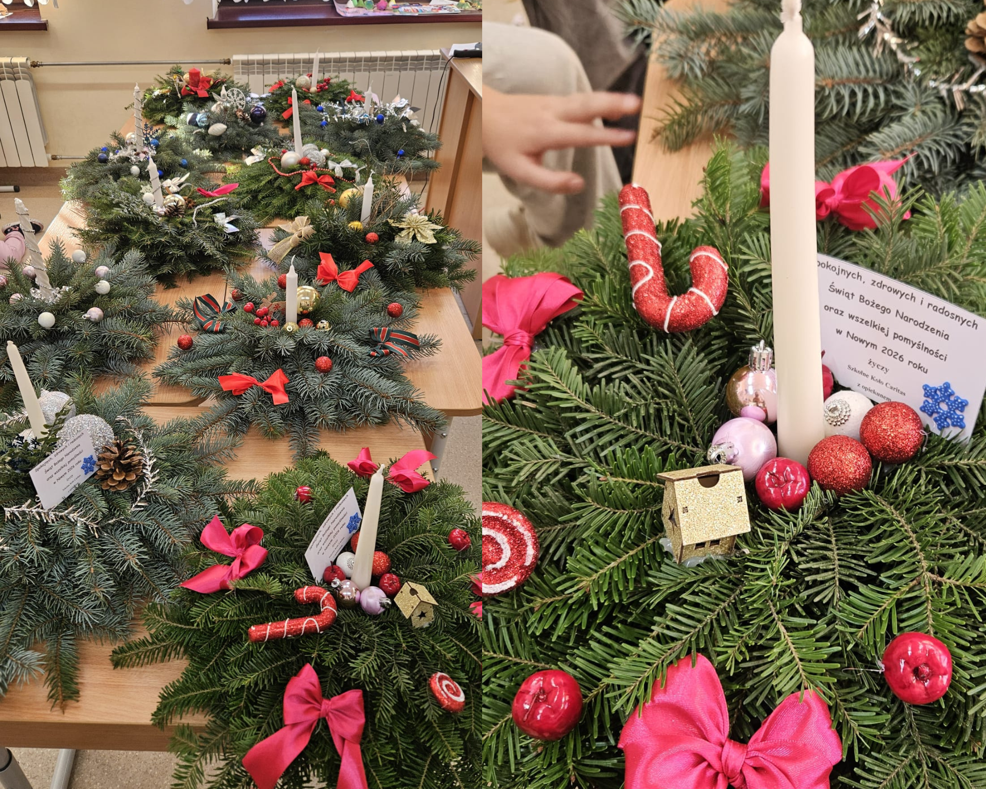 Stroiki przygotowane przez członków koła Caritas