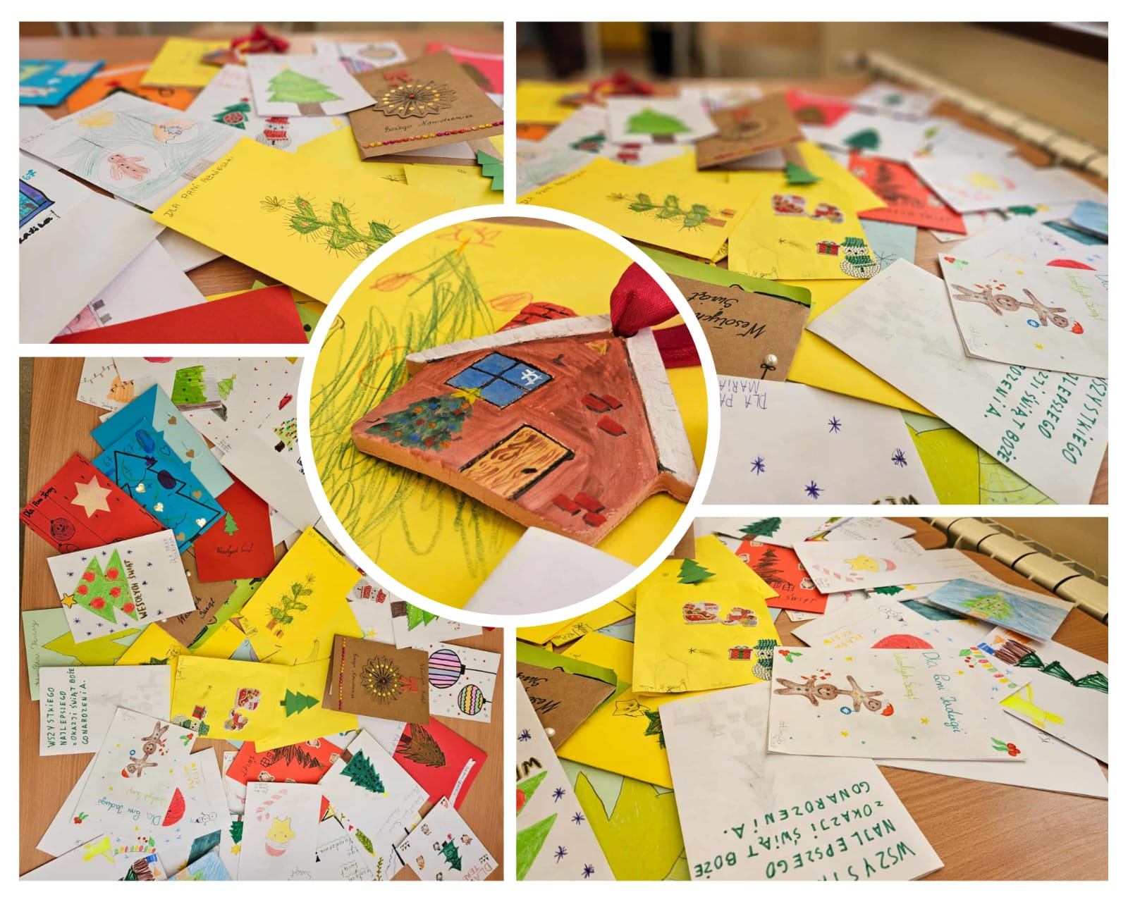 Kartka dla kombatanta - kolaż prac uczniów