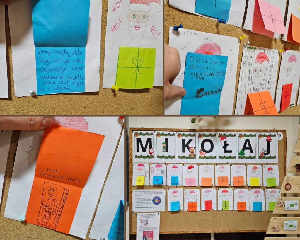 Mikołajki - okolicznościowa gazetka zawierająca świąteczne marzenia i pragnienia