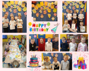 Aktywności przedszkolaków podczas świętowania urodzin