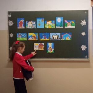 Nagrodzona uczennica i jej praca.