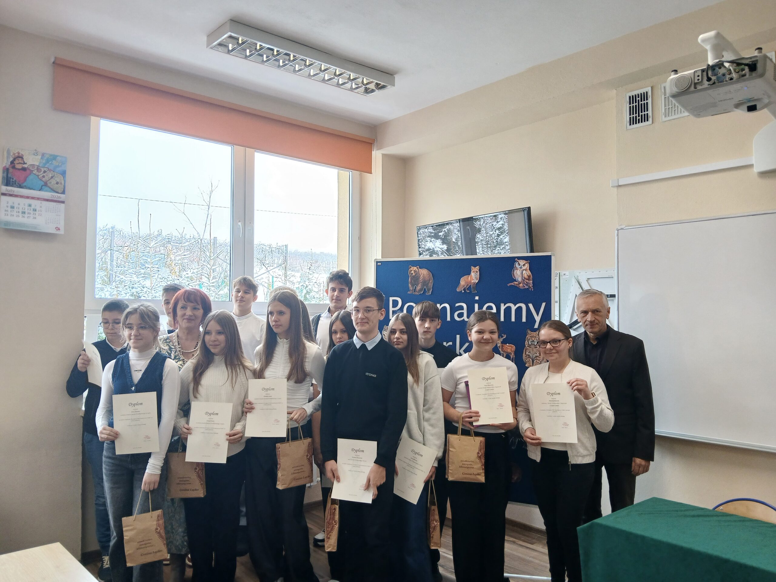 Uczestnicy gminnego etapu konkursu „Poznajemy Parki Krajobrazowe Polski”