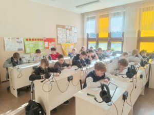 Uczniowie podczas konkursu.