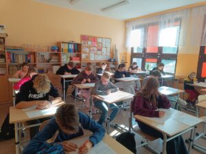 Uczniowie podczas konkursu.