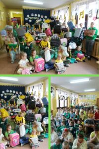 Uczniowie w Dniu bez plecaka.