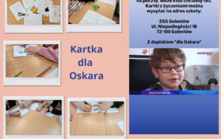 Aktywności w ramach przygotowania kartek dla chorego chłopca