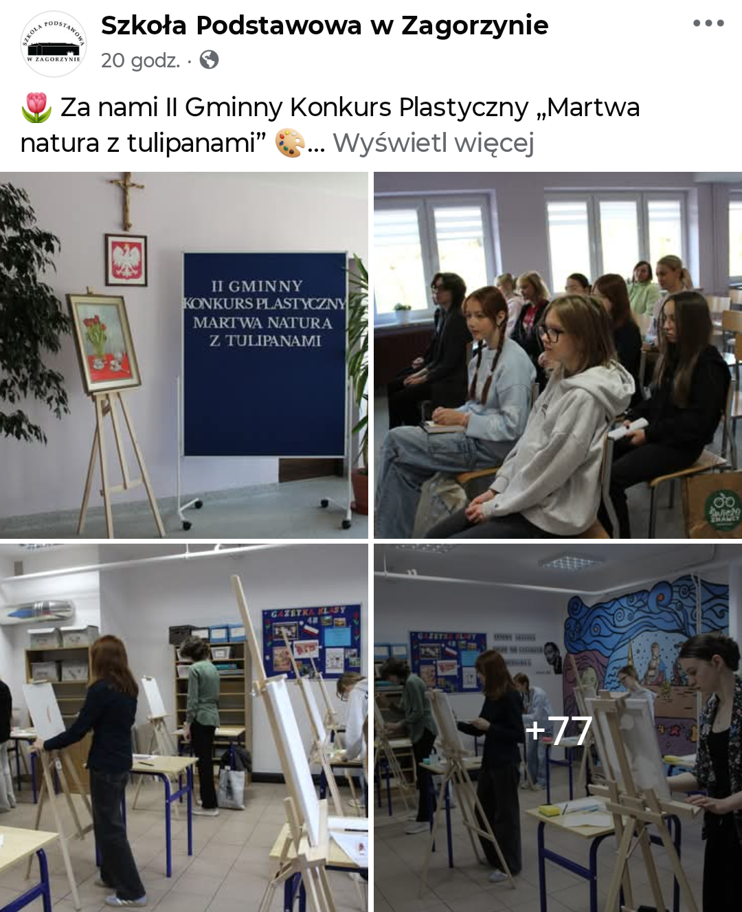 Gminny Konkurs Plastyczny „Martwa natura z tulipanami” 