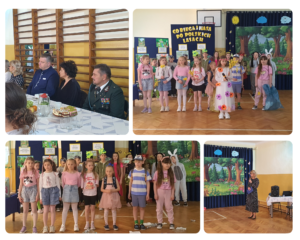 Kolaż zdjęć przedstawiający uczestników uroczystości