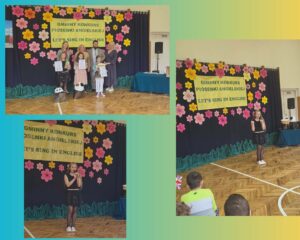 Uczennica podczas występu