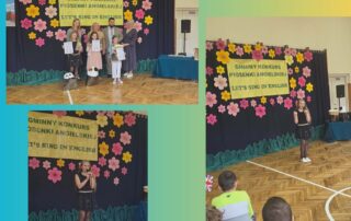 Uczennica podczas występu