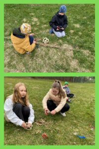 Uczniowie podczas warsztatów w plenerze.