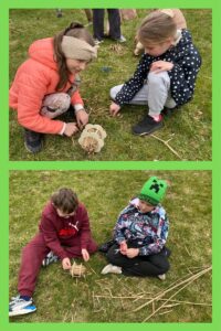 Uczniowie podczas warsztatów w plenerze.