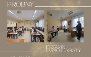 Uczniowie podczas próbnego egzaminu