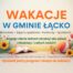 Wakacje w Gminie Łącko - plakat wygenerowany przez AI